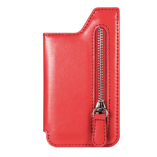 Phone Card Holder Magnetic Snap Detachable Multifunctional Self-adhesive Non-slip Smartphone Stand Zipper Closure