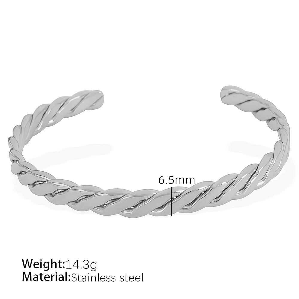 Vintage Cuban Chain Bracelet Stacked Design Sense Exaggerated C-Shaped Bracelet Women Hollow Fashion