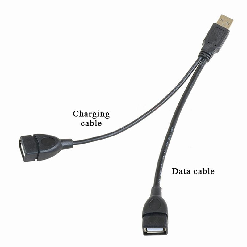 High Quality USB 2.0 Cable Double Splitter Adapter Cable 1 To 2 Female To USB Male Power Extension Cord