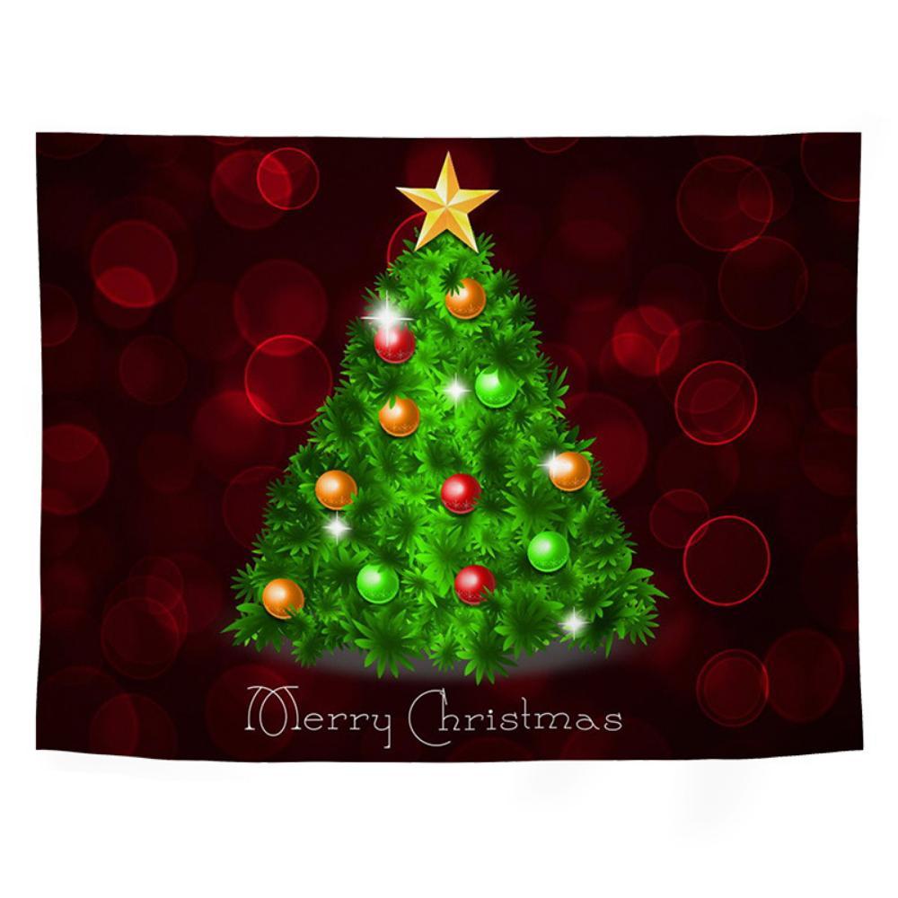 Świąteczny gobelin z nadrukiem, tkanina w tle choinki, tkanina wisząca Ins Wind, pokój noworoczny, tkanina dekoracyjna w akademiku, tkanina ścienna