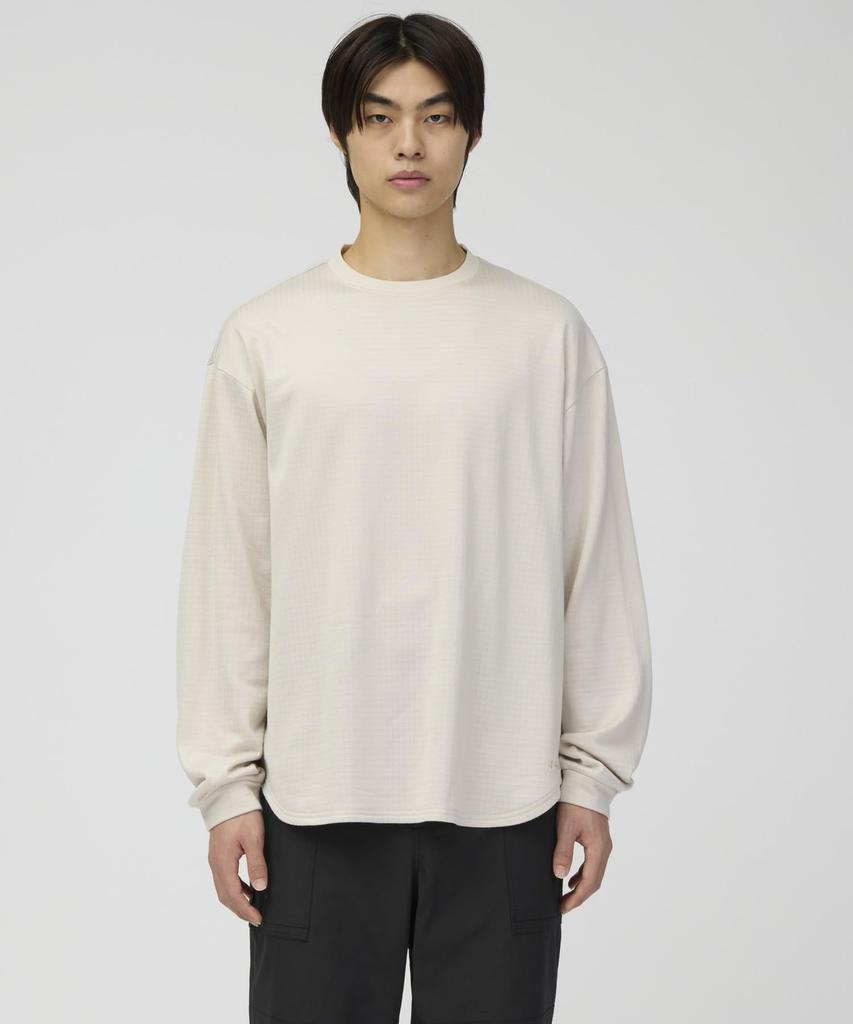 Snow Peak Fusion Grid Stretchable Grid Light XL L/S Pullover, Long-Sleeve Shirt, Blue