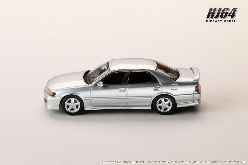 Hobby Japan HJ64 Toyota Chaser Tourer V Early Version Silver Metallic Finished Model HJ641072S 1/64 (JZX100) (1996)