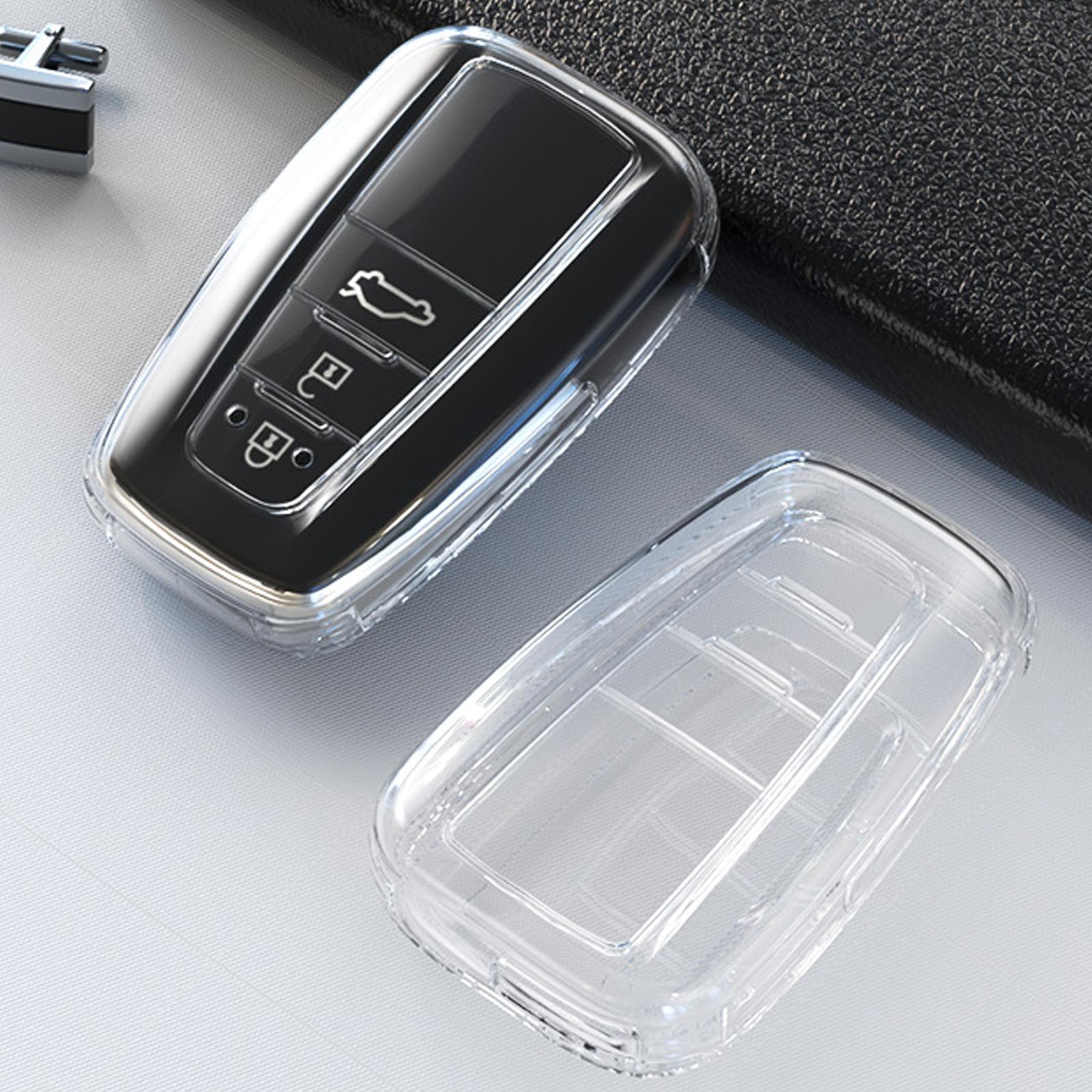 

Transparent Soft TPU Key Case Fob For Toyota Highlander Corolla TS 2021 Camry Land Cruiser Prado 150 Prius RAV4 Xa50 Accessories