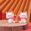 Micro Landscape Lucky Cat Resin Craft - Cute Car Console & Home Decoration Gift