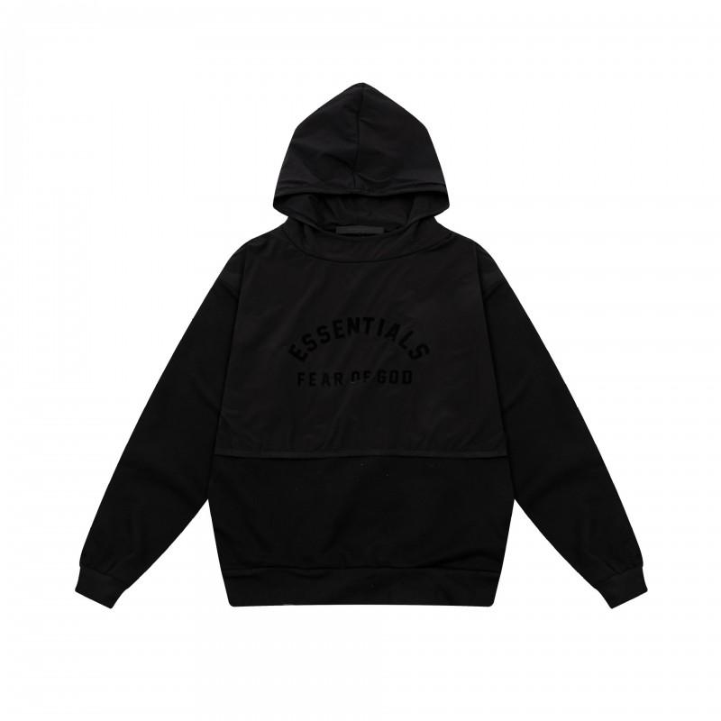 Unisex FOG Icon Double-Line Hoodie Cotton Warm Fleece Lined Crewneck Sweatshirt Winter Streetwear