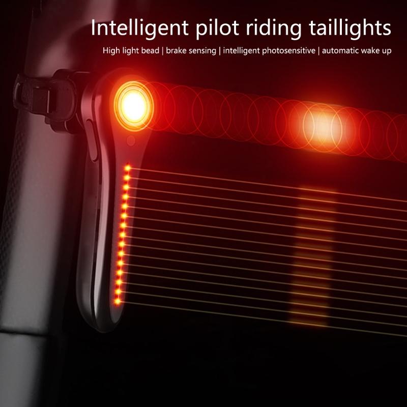 Luce Posteriore LED per Ciclismo Bicicletta Luce Posteriore Bicicletta Torcia Sicura Luci Posteriori Bicicletta Luce Posteriore Bicicletta con Sensore di Frenata