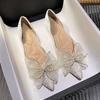 Modische temperamentvolle Damenschuhe 2026 Herbst Neu Spitzes flaches Schuhwerk Vielseitige Damen Mary Jane Schuhe Rutschfester Damen Ballerinas