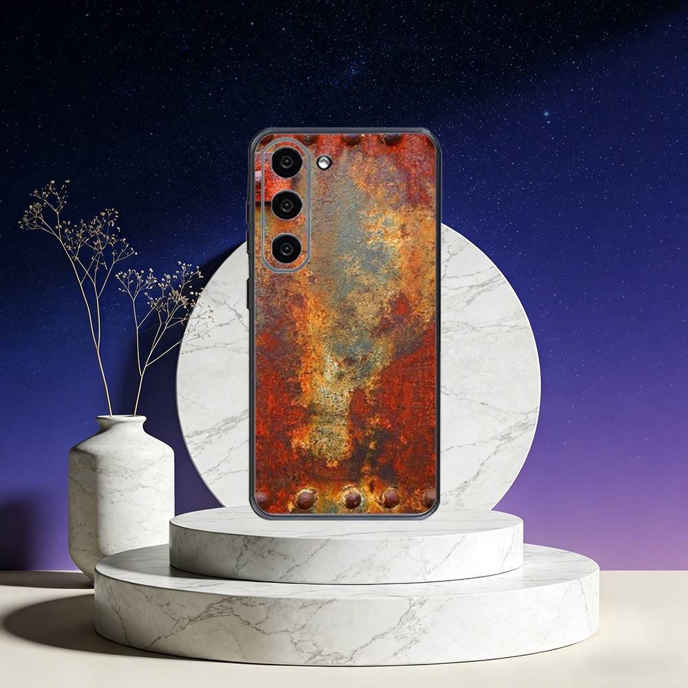 

Retro Industrial Style Rusty walls Phone Case For Samsung Galaxy A73,A72,A71,A70,A53,A52,A51,Others Soft Black Cover Samsung a52