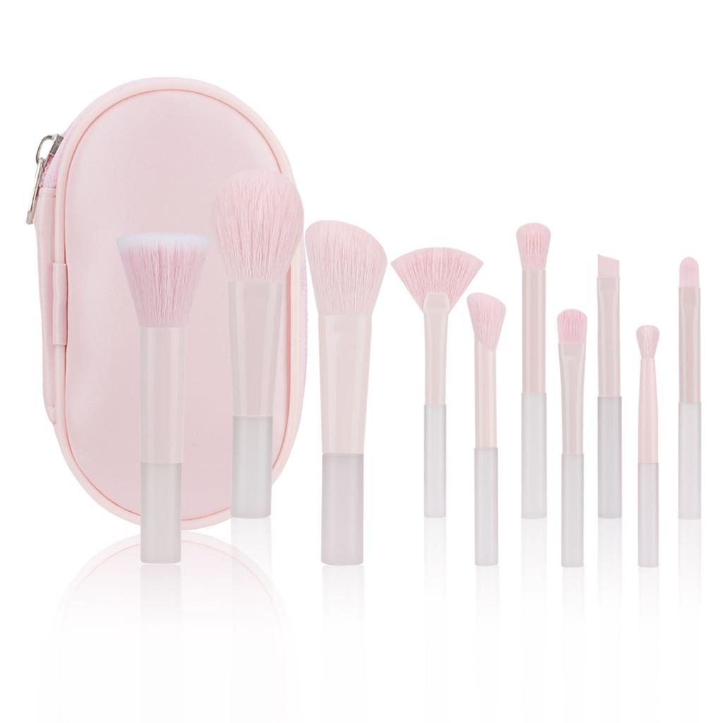 Portable Travel 10 Makeup Brush Set Mini Novice Student Beauty Tool Soft Hair Loose Powder Eyeshadow Brush
