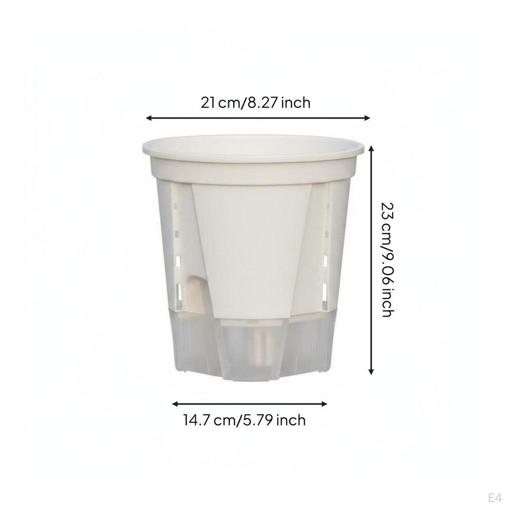 SelfWatering Flower Pot Transparent Base Self Watering Planter Subsurface Region Barrier Water