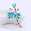 Retro Colors Plum Brooches Pin Alloy Metal Collar For Girls Flower Brooches Woman Mother Day Souvenir GiftRetro Jewelry
