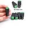 10pcs 2.1x5.5 Mm DC Female Plug Connector Power Supply Jack Adapter BNC for CCTV Camera LED Strip Lamp Lighting Light A7