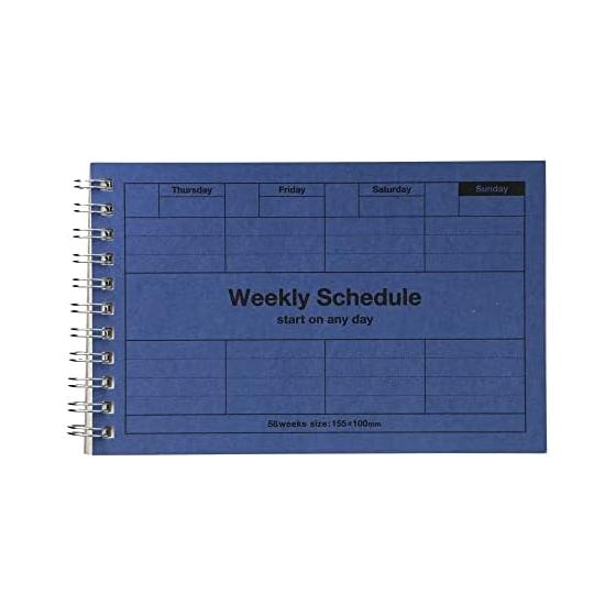 Notebook Schedule Book Diary Date Free Weekly Vertical A6 Variation Date Free Weekly Schedule Marks Blue FDR-WS01-BL