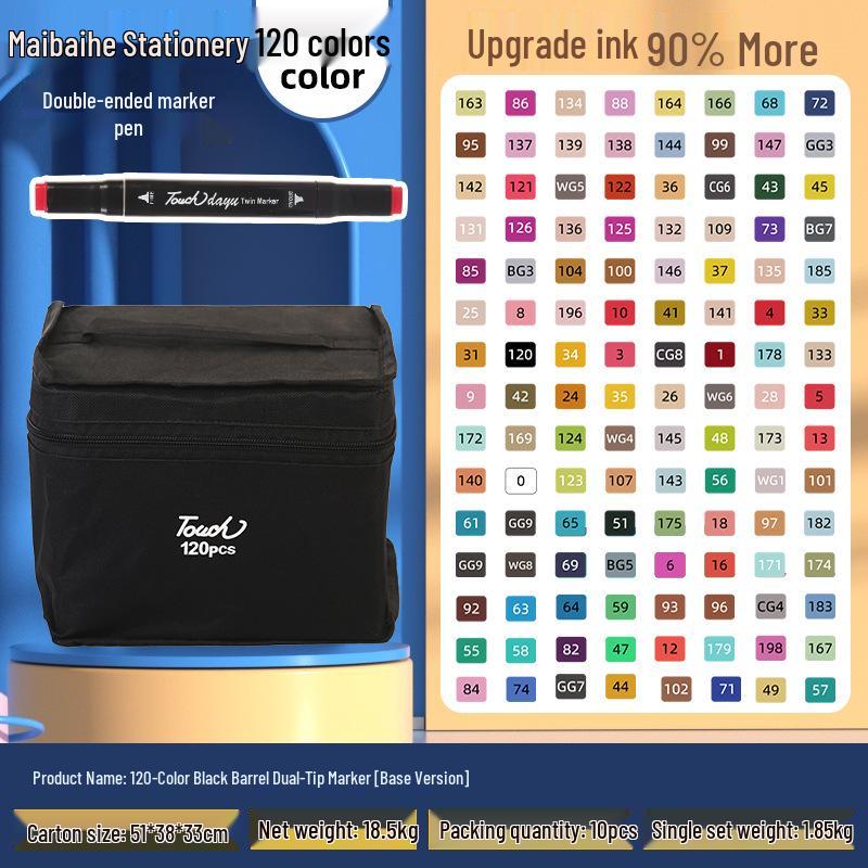 Doppelspitz-Marker-Set: 168 Farben + 80 Farben Kinder-Zeichenstifte + 24 Farben Ölbasierte Marker