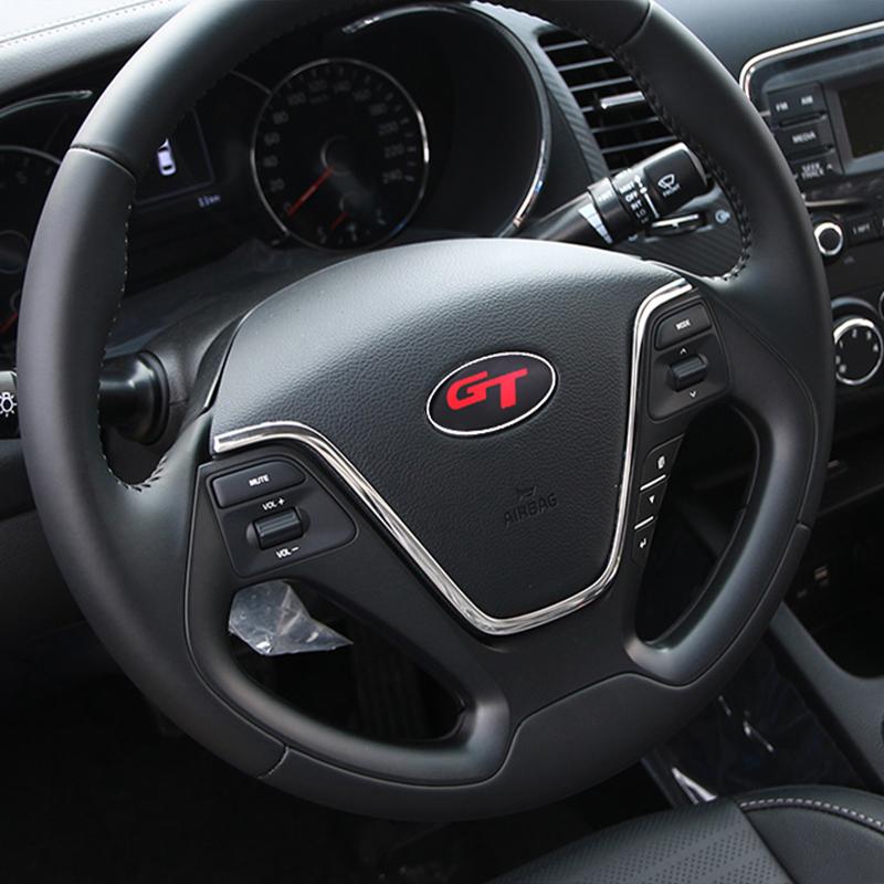 2026 Hot Car Sticker ABS Car Sticker Steering Wheel Emblem Badge For KIA GT Sportage Ceed Sorento Cerato Optima Picanto Rio Soul