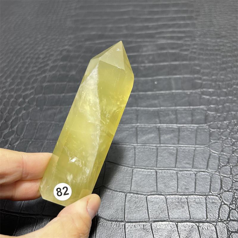 Natural Smoky Citrine Quartz Crystal Wand Single Pointed Quartz Stone Therapy Rod Magnetic Field Aggregation and Vertex