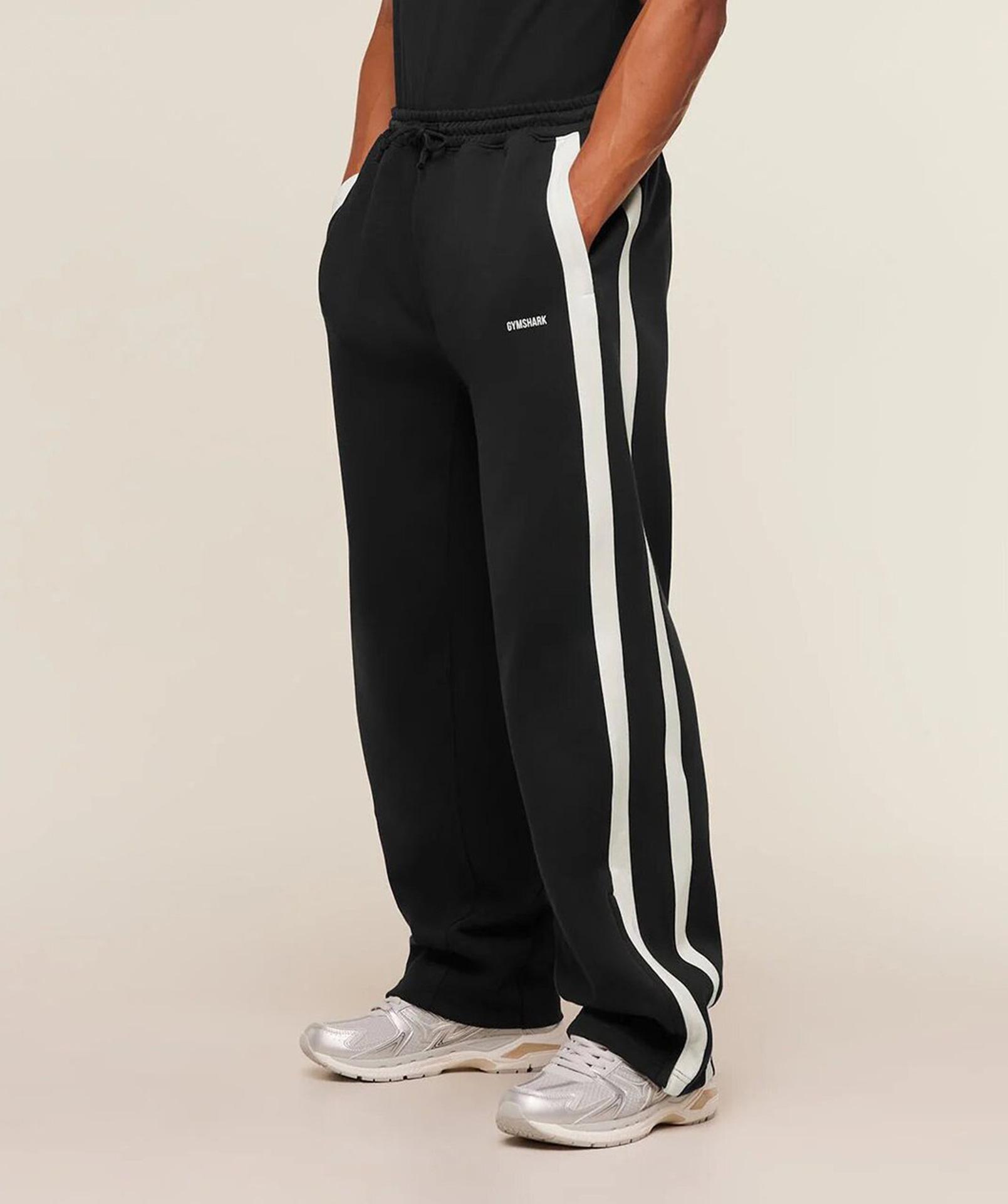 Men`s sweatpants double-strip splicing print casual