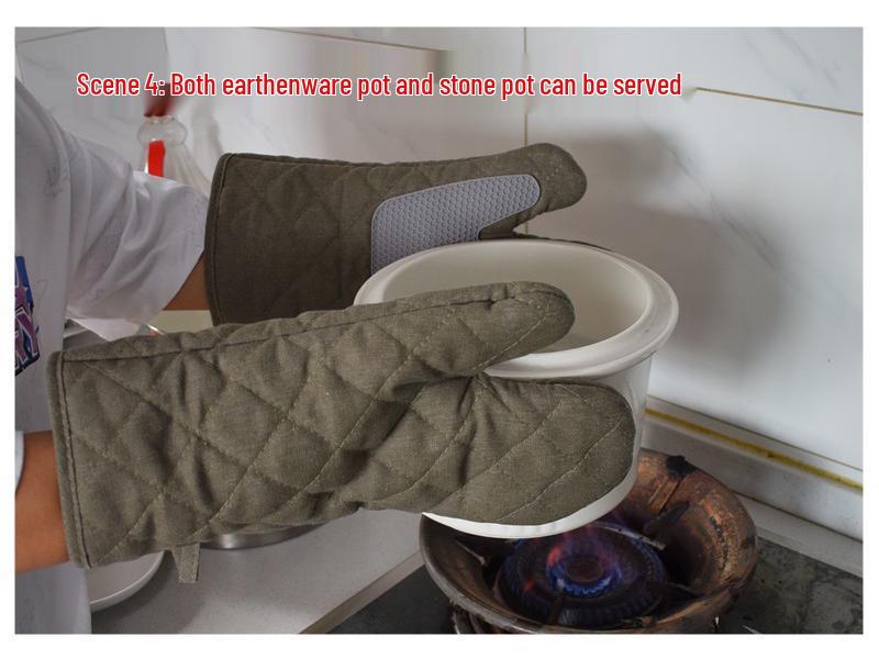 Hitzebeständige Anti-Rutsch-Silikon-Ofenhandschuhe bis 500 Grad