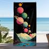 Weltraum Galaxie Planet Druck Strandtuch Saugfähig Schnelltrocknend Sandfest Handtuch Kosmisches Sonnensystem Sternenhimmel Druck Sommer Handtuch