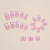 Simple European square fashion manicure pure desire silver powder commuting versatile naked pink manicure piece wearing nail nails