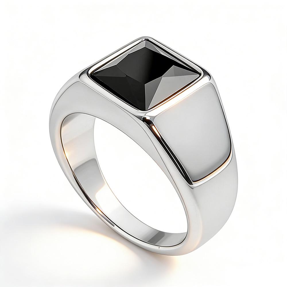 Inel din oțel titan cu tendințe hip-hop europene și americane: Bijuterii de Modă Dulci, Stilate, Cool