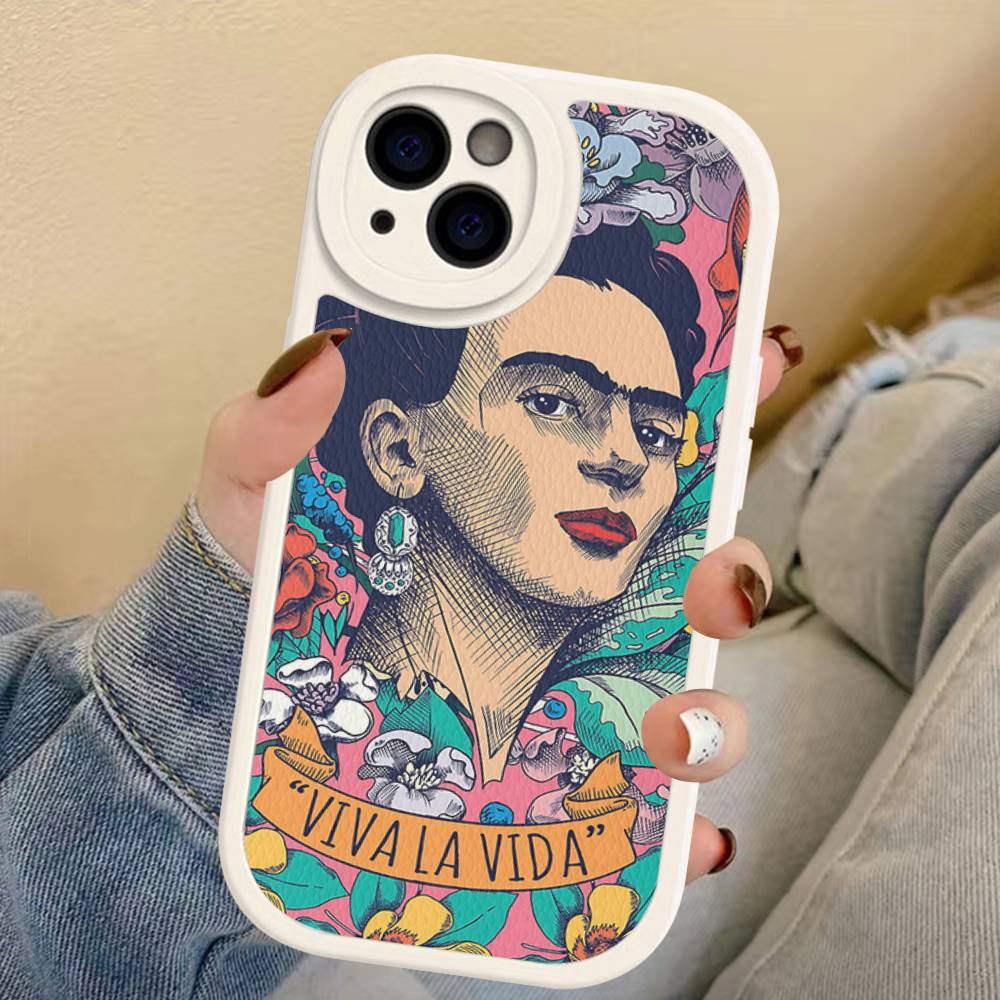 Fashion F-Frida K-KahlosS Phone Case For IPhone 16 15 14 13 12 11 Pro Max Plus Shockproof Leather Cover