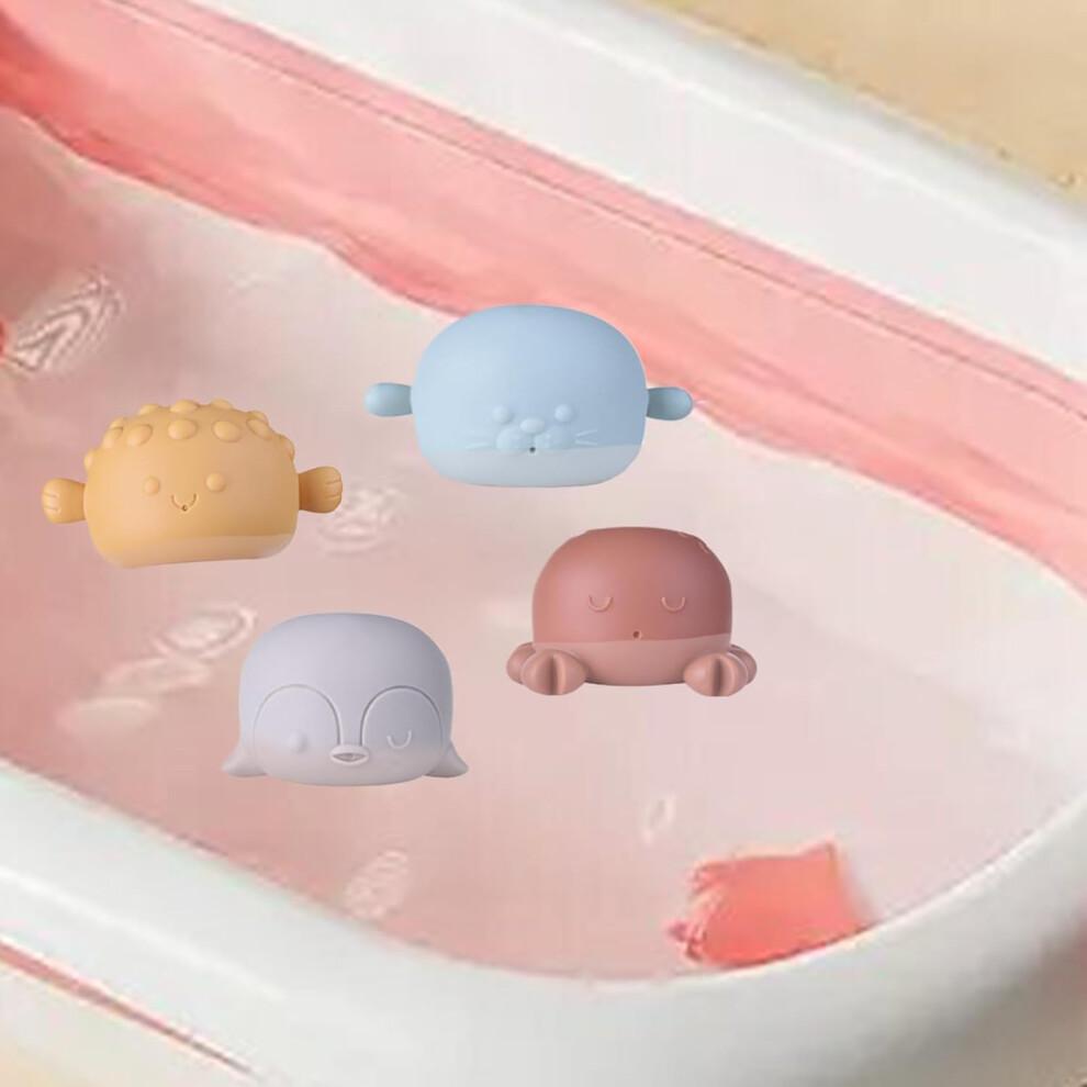 Bath Toys with Interactive Water Spray, Floating Stackable Animal Bath Toy for Toddlers and Kids