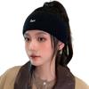 Simple Thickened Knitted Vertical Line Love Straps Versatile Scarf Warm Headband Outdoor Sports Windproof Hairband