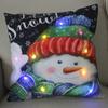 LED Licht Weihnachten Kissen Kissenbezug Weihnachtsmann Elch Schneeflocke Xmas Laterne Leuchten Kissenbezug Winter Feiertagsdekoration