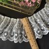 High Quality Double Cotton Thread Embroidery Pleated Tulle Lace DIY Dress Skirt Underwear Cuff Curtain Hem Sewing Decoration