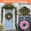 Christmas Front Door Hook 38cm Nail-Free Metal Ornament Long Hook Halloween Single Hook Decorative Garland Door Hanger