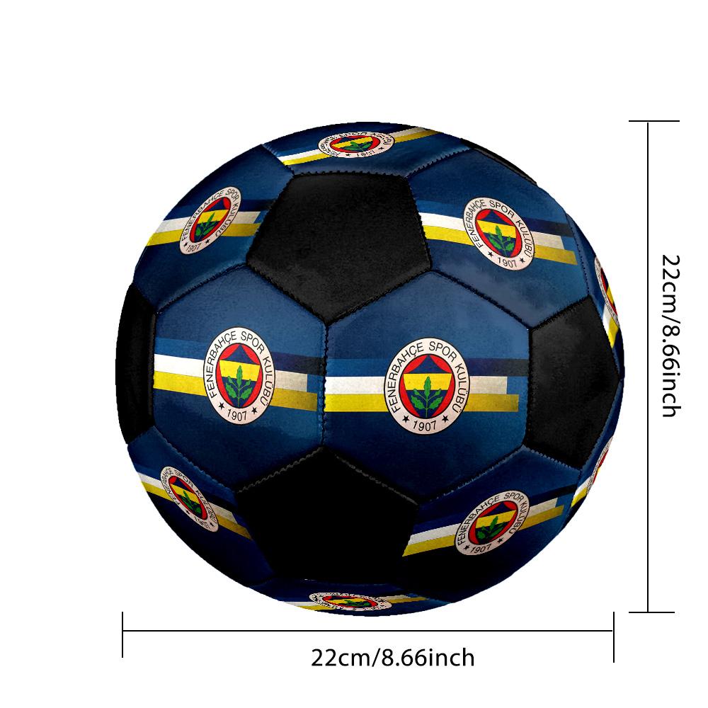 Fenerbahçe S.K Pallone da Calcio Colorato Per Tutte le Età Cucito a Macchina PVC Pronto per la Competizione Resistente Alto Rimbalzo.TAGLIA5