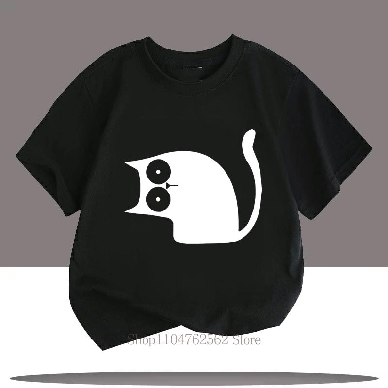 Funny Cat Graphic Kids Tshirts Summer Cartoon Casual Tops for Boys Girls Kawaii Children Colorful ONeck Short Sleeve Tshirts