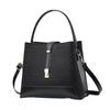 Solid Versatile Color Handbag With Internal Pockets Zipper Closure Women Fashion