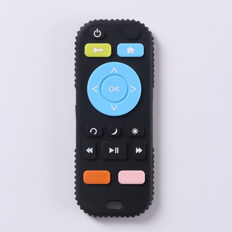 Baby Silicone Remote Control Teether Baby Anti-eating Hand Teething Stick Cartoon Soothing Bite Toys