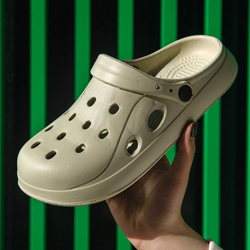 

Сандалии унисекс с закрытым носком и толстой мягкой подошвой для летнего ношения на открытом воздухе 44-45