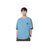 Li-Ning Cartoon Pattern Letter Print Round Neck Short Sleeve T-Shirt Men Tops Ice-Blue AHST179-6