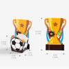 10-50PCS Cartoon Football Trophy Gift Packaging Boxes Children's Party Dessert Table Birthday Supplies Football Theme Candy Box