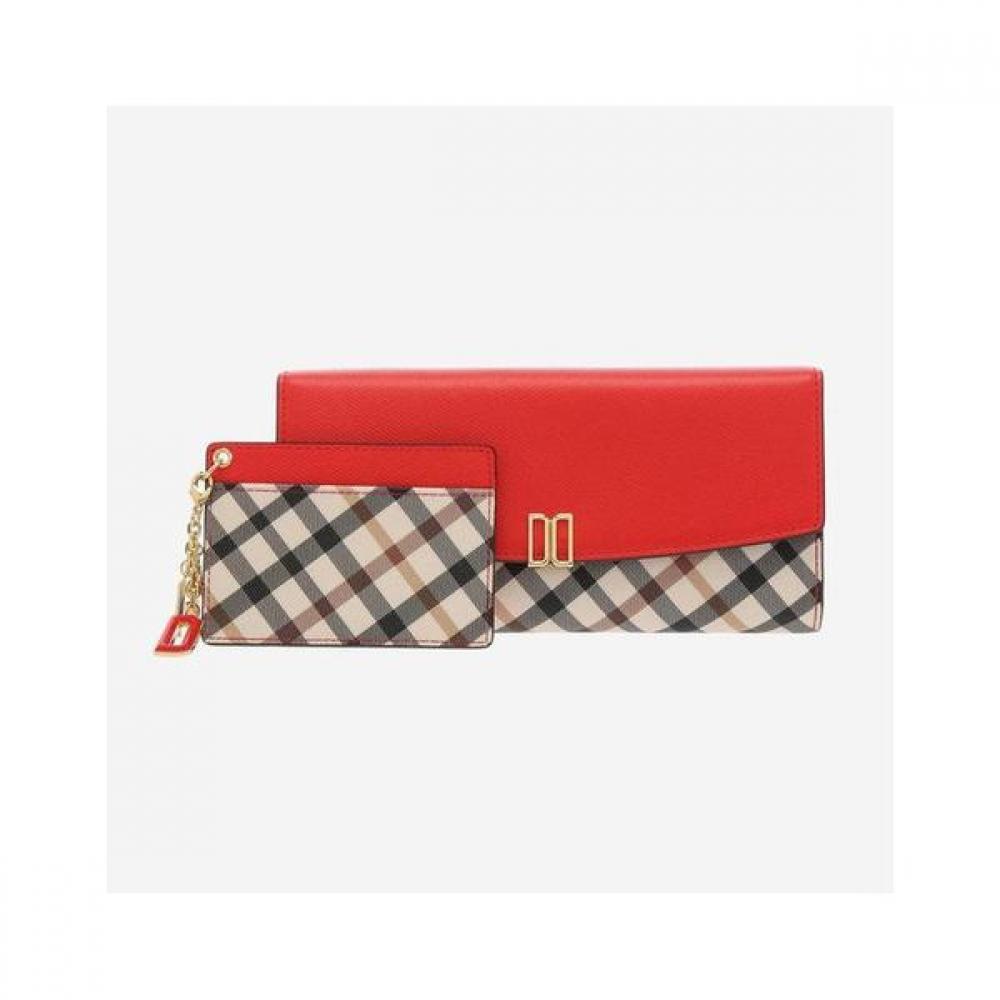 Daks 3 Fold Wallet Red Check Dcwa9e401r2