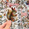 50 New Products Newspaper Sculpture Animals Retro Graffiti Stickers DIY Hand Note Decoration Refrigerator Notebook Stickers