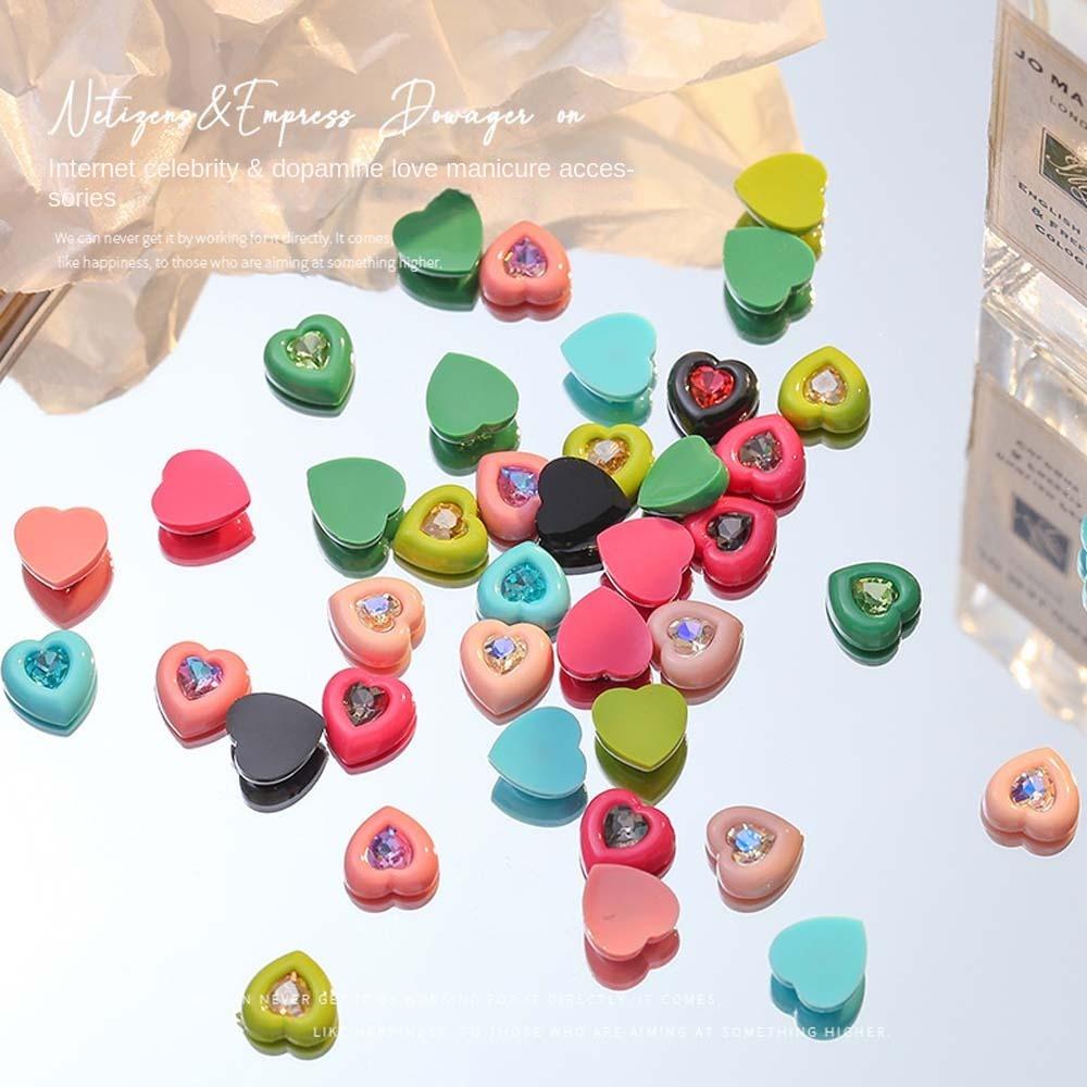 

10 шт./компл. принадлежности для ногтей, украшения для ногтей в форме сердца, аксессуары для ногтей в форме сердца для женщин и девочек