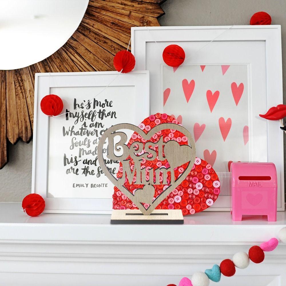 Embellishments For Mom Freestanding Perfect Gift Heart Plaque Plaque Gift Ornament Hollow Ornament