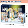 Nativity Scene Advent Calendar Resin 24 Days Christmas Countdown Calendar Christian Religious Gifts 2025 Desktop Ornaments