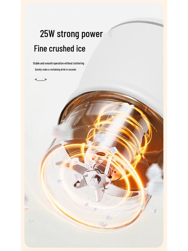 Portable USB-Charging Juicer Cup for Ice Crushing and Outdoor Travel