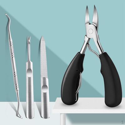 Nail Clippers / Fork Cutter Stainless Steel W/ Handle Portable Toenail Fingernail for