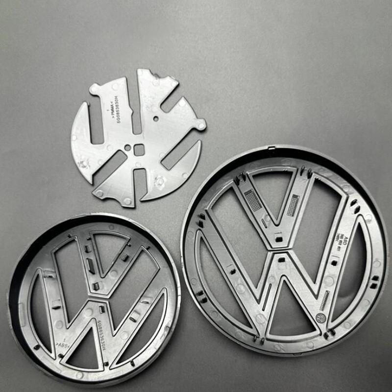 CJOZW1 2026 Hot Emblems For VW Volkswagen Jetta MK5 Golf 138mm 110mm Car Styling Front Grille Badge Rear Trunk Lid Emblem Replacement F