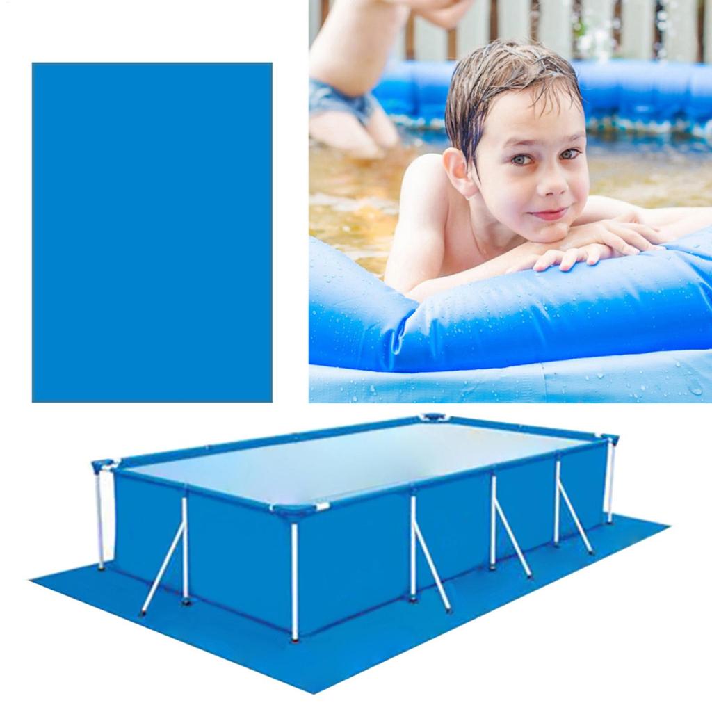 Ground Cloth Swimming Pool Cover Cloth Durable PE Swimming Pool Tarpaulin Easy To Store Multi-Purpose Rectangular Pool Ground