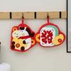 Cartoon Chinese New Year Hand Towel Soft Thick Lucky Horse Quick Drying Handkerchief Blessing Pattern Absorbent Towels