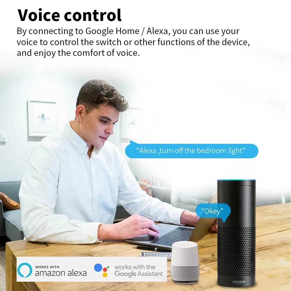 Tuya ZigBee3.0 Smart Light Switch Module 16A MiNi DIY Breaker Supports 2 Way Control App Remote Control for Alex Google Home