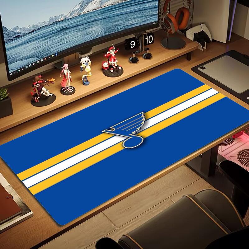 St. Louis Blues Logo Color Mouse Pad Large Gaming Table Cushion Non-slip Laptop Tablet Big Mousepad XXL Mat Mini PC Playmat With Lock Edge